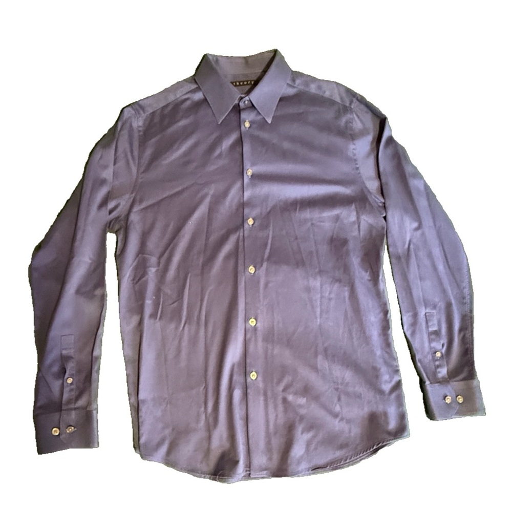 Theory - Men’s Medium Dress Shirt – Classic Light Blue Long Sleeve